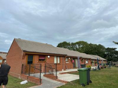 Fleet of jet washing equipment on site