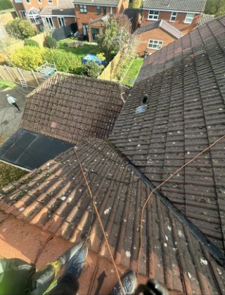 Professional driveway pressure washing before and after