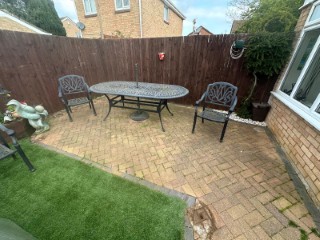 Deep clean of Indian Sandstone paving