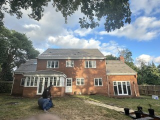 Before and after sandstone patio cleaning