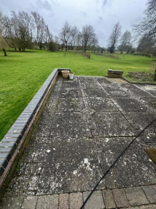 Cleaned exterior steps and entryway