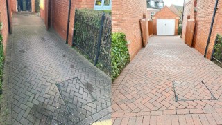 Moss free driveway after treatment