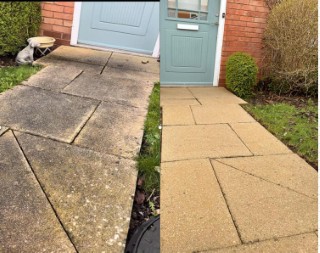 Cleaned driveway borders and edges