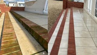 Restored garden stonework