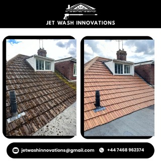 Flagstone patio pressure wash